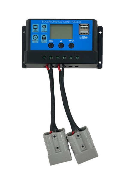 SupplyWorks 20A PWM Solar Controller, Anderson Plugs & USB Ports