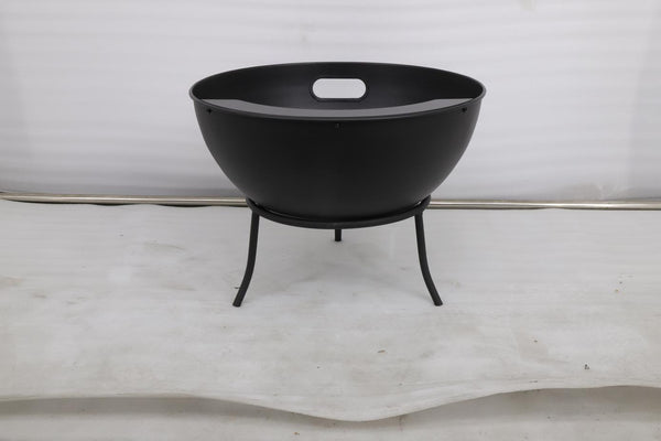 Greenlife Outdoor Fire Pit Half Globe Stadium Style 610mm Multi-Angle - Black