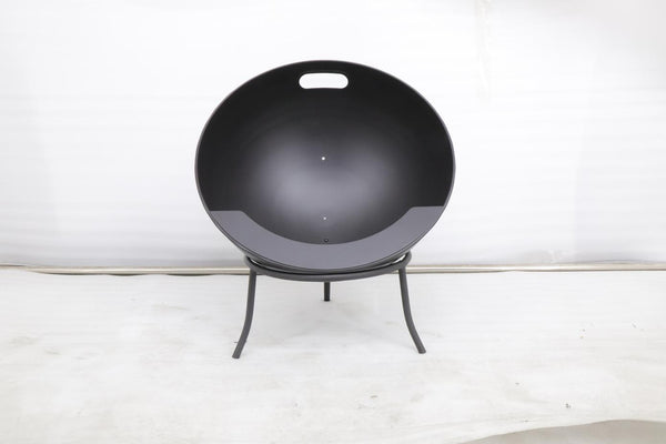 Greenlife Half Globe Stadium Style Fire Pit 61cm Multi-Angle - Black