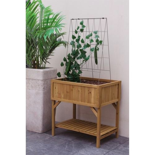 VegTrug Timber Raised Garden Planter 780 x 580 x 800mm - Natural