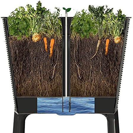 Keter Easy Grow Resin Self Watering Raised Garden Planter Dark Brown