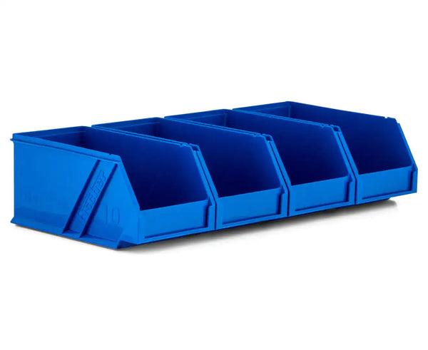 Fischer Plastic Medium Stor-Pak 10 Bins with Hanging Rail Kit - Blue