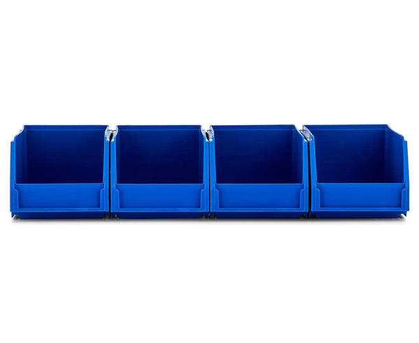 Fischer Plastic Medium Stor-Pak 10 Bins with Hanging Rail Kit - Blue