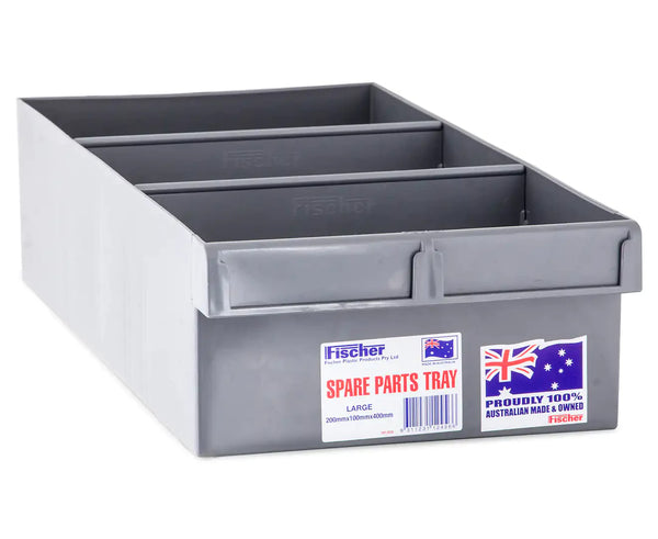 Fischer Plastics Spare Parts Tray 200W x 100H x 400D mm Grey