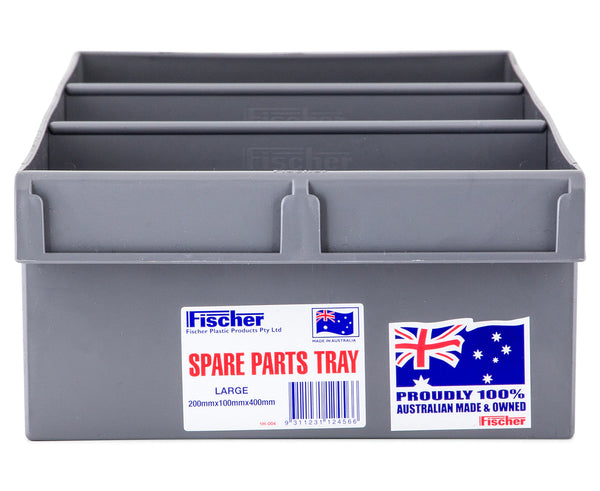 Fischer Plastics Spare Parts Tray 200W x 100H x 400D mm Grey