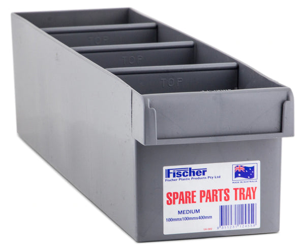 Fischer Plastics Spare Parts Tray 100W x 100H x 400D mm Grey