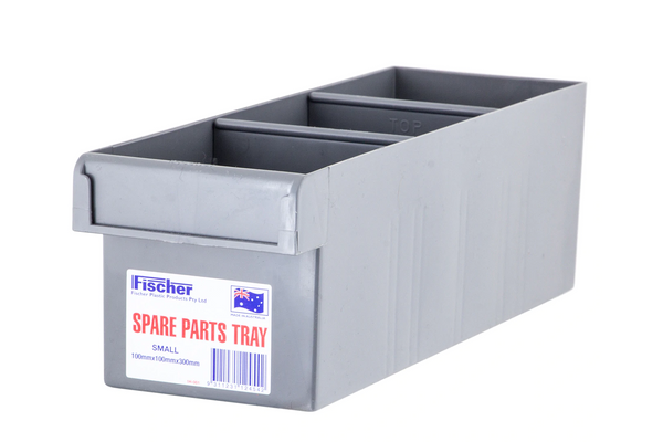 Fischer Plastics Spare Parts Tray 100W x 100H x 300D mm Grey