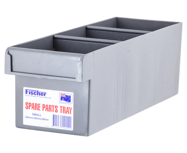 Fischer Plastics Spare Parts Tray 100W x 100H x 300D mm Grey
