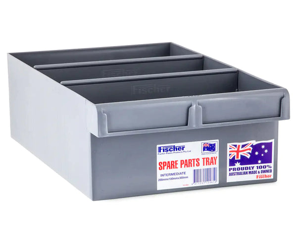 Fischer Plastics Spare Parts Tray 200W x 100H x 300D mm Grey