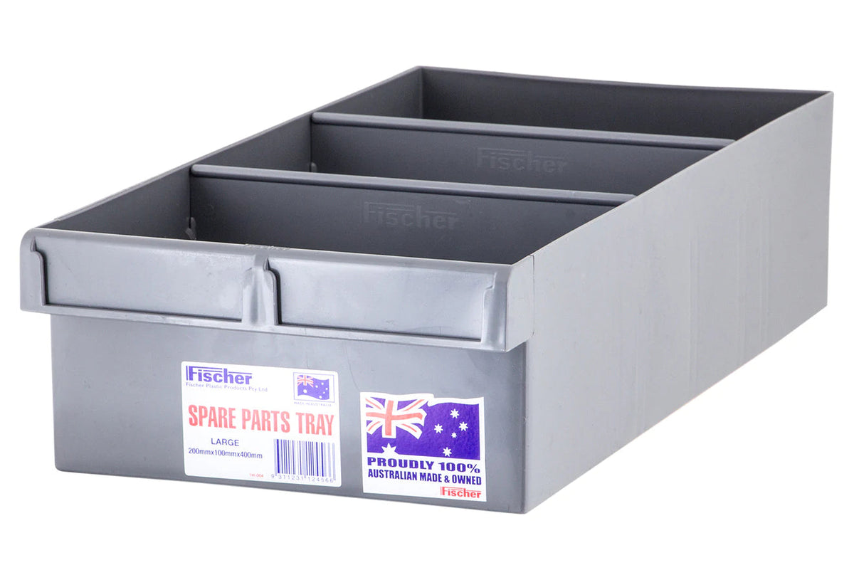 Fischer Plastics Spare Parts Tray 200W x 100H x 400D mm Grey