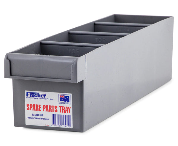 Fischer Plastics Spare Parts Tray 100W x 100H x 400D mm Grey