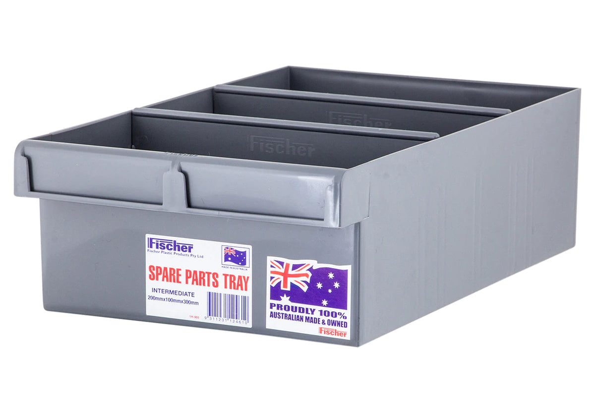 Fischer Plastics Spare Parts Tray 200W x 100H x 300D mm Grey