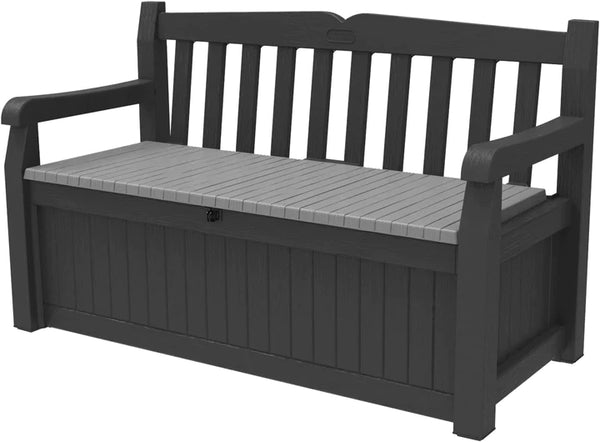 Keter Eden 265L Storage Bench - Dark Grey