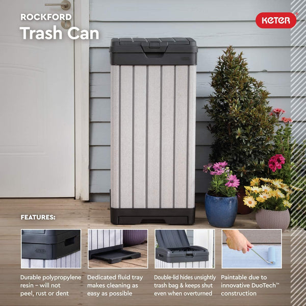 Keter Rockford 120L Outdoor Waste Bin