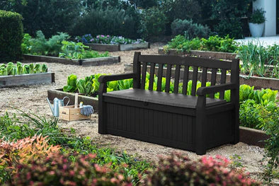 Keter Eden 265L Storage Bench - Dark Grey