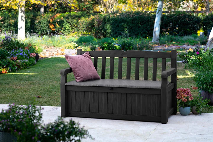 Keter Eden 265L Storage Bench - Dark Grey