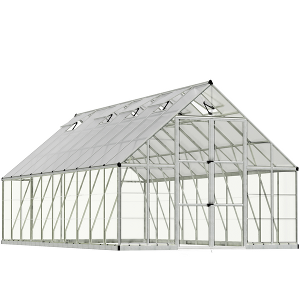 Maze Balance Premium Polycarbonate Greenhouse 10' x 20' - Silver Frame