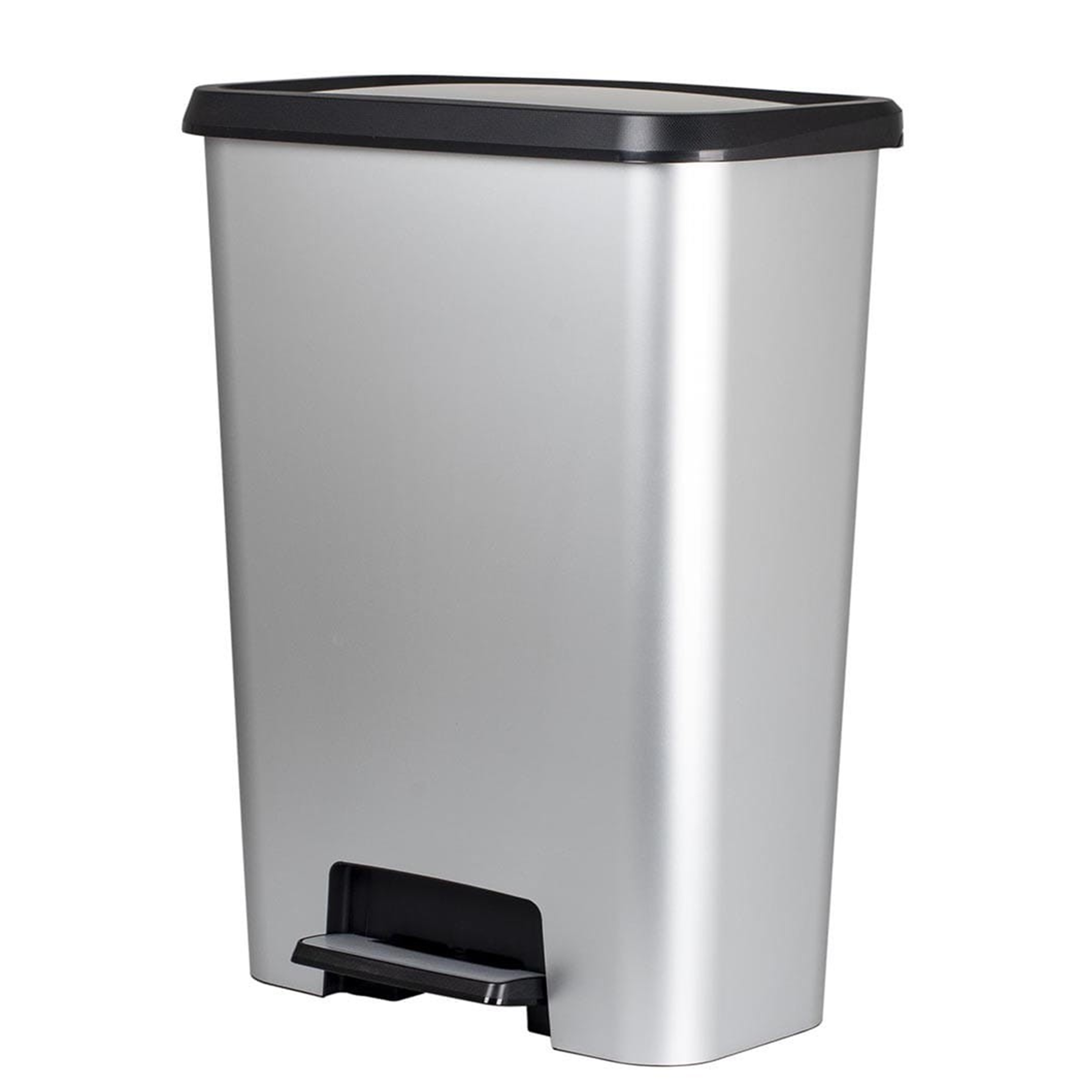 duo pedal bin Curver Compattia Duo Pedal Bin – 2 X 23L – Steel Look