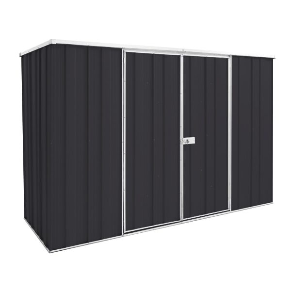 YardStore F83-D Flat Roof Steel Garden Shed - 2.8m x 1.07m x 1.8m