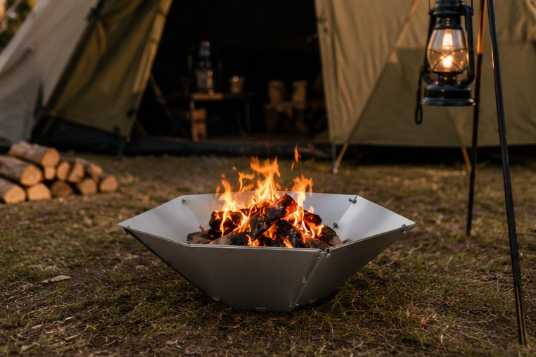 Greenlife Portable Camping Outdoor Fire Pit with Carry Bag - Stainless Steel