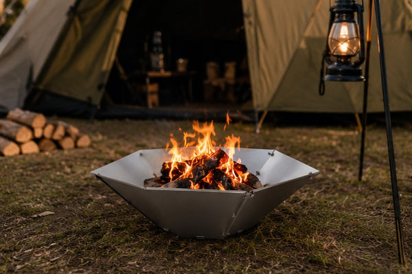 Greenlife Portable Camping Outdoor Fire Pit with Carry Bag - Stainless Steel