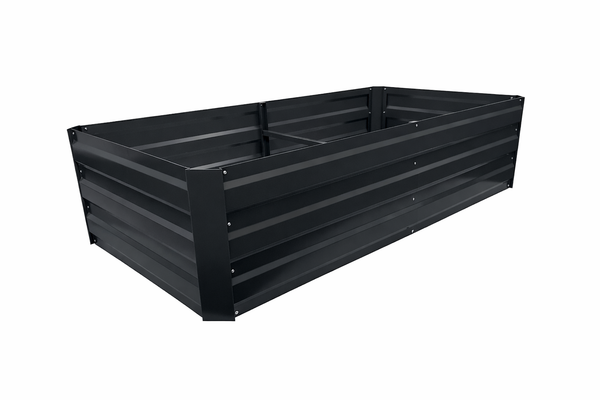Greenlife Large Raised Garden Bed with 2 Support Braces 1800 x 900 x 450mm Charcoal