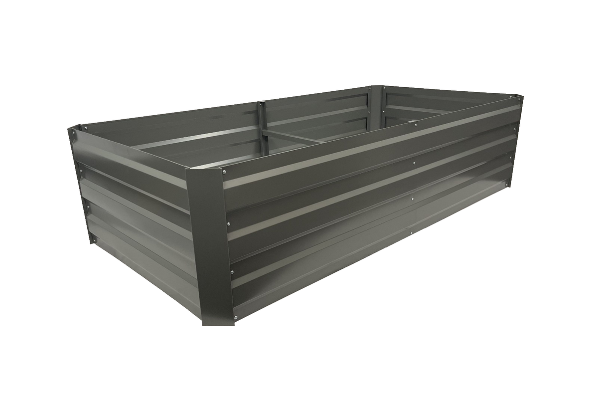 Greenlife Large Raised Garden Bed with 2 Support Braces 1800 x 900 x 450mm Slate Grey