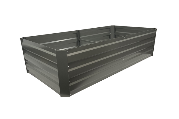 Greenlife Large Raised Garden Bed with 2 Support Braces 1800 x 900 x 450mm Slate Grey