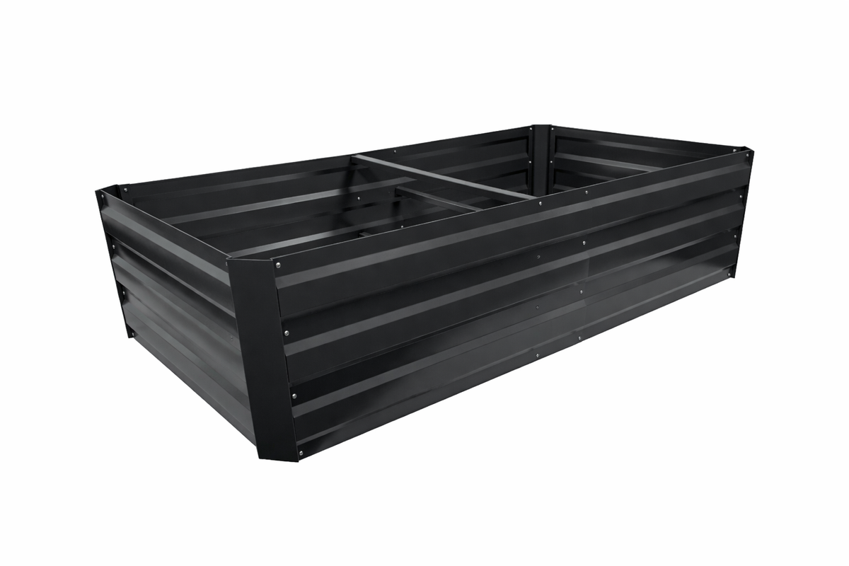 Greenlife Premium Large Raised Garden Bed with 4 Support Braces 1800 x 900 x 450mm Charcoal