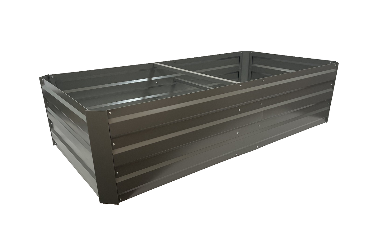 Greenlife Premium Large Raised Garden Bed with 4 Support Braces 1800 x 900 x 450mm Slate Grey