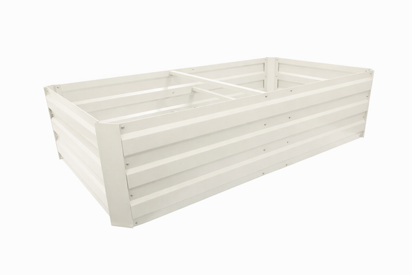 Greenlife Premium Large Raised Garden Bed with 4 Support Braces 1800 x 900 x 450mm Vintage White