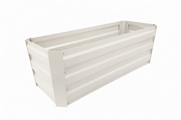 Greenlife Slimline Raised Garden Bed - 1200 x 450 x 450mm - Vintage White
