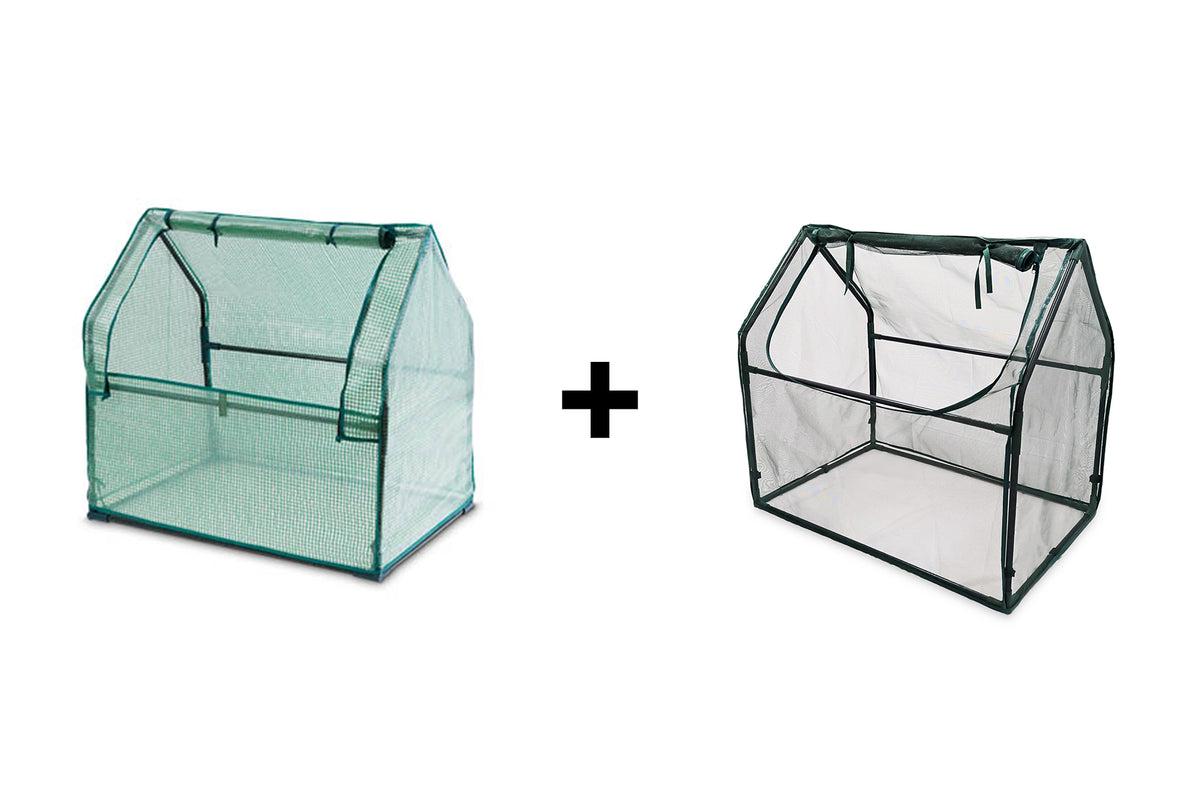 Greenlife Mini Drop Over PE Greenhouse + Netting Cover 880 x 580 x 820mm