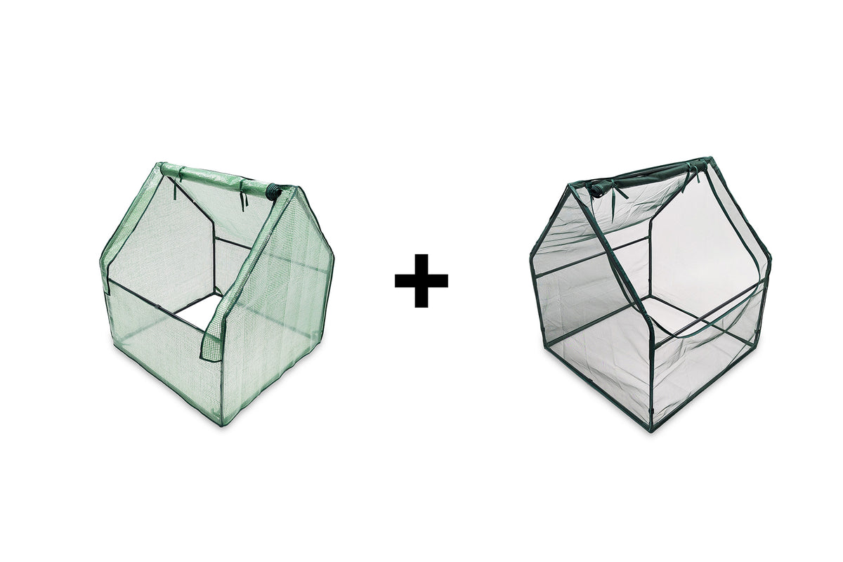 Greenlife Square Drop Over PE Greenhouse + Netting Cover 900 x 900 x 1020mm