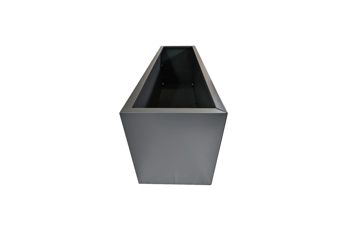 Greenlife Metal Designer Planter Box with Base 900 x 400 x 500mm Charcoal