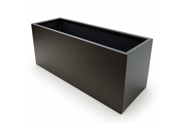Greenlife Metal Designer Planter Box with Base 1200 x 400 x 500mm Charcoal