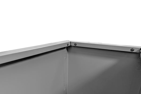 Greenlife Metal Designer Planter Box with Base 1200L x 300W x 300H Slate Grey