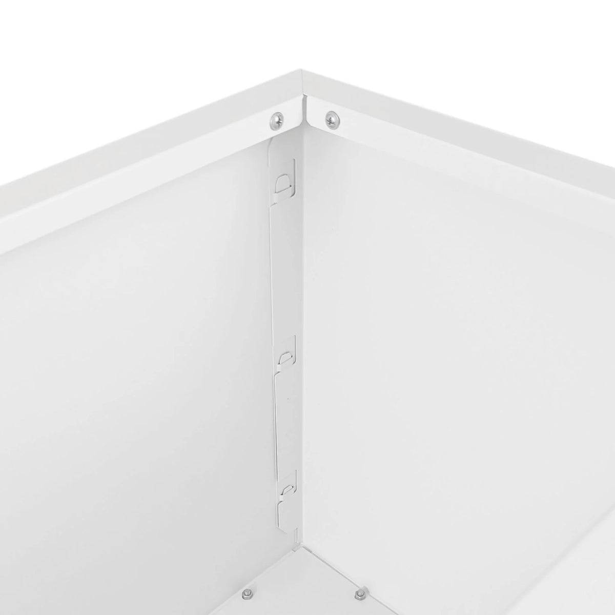 Greenlife Metal Designer Planter Box with Base 1200 x 400 x 500mm Vibrant White