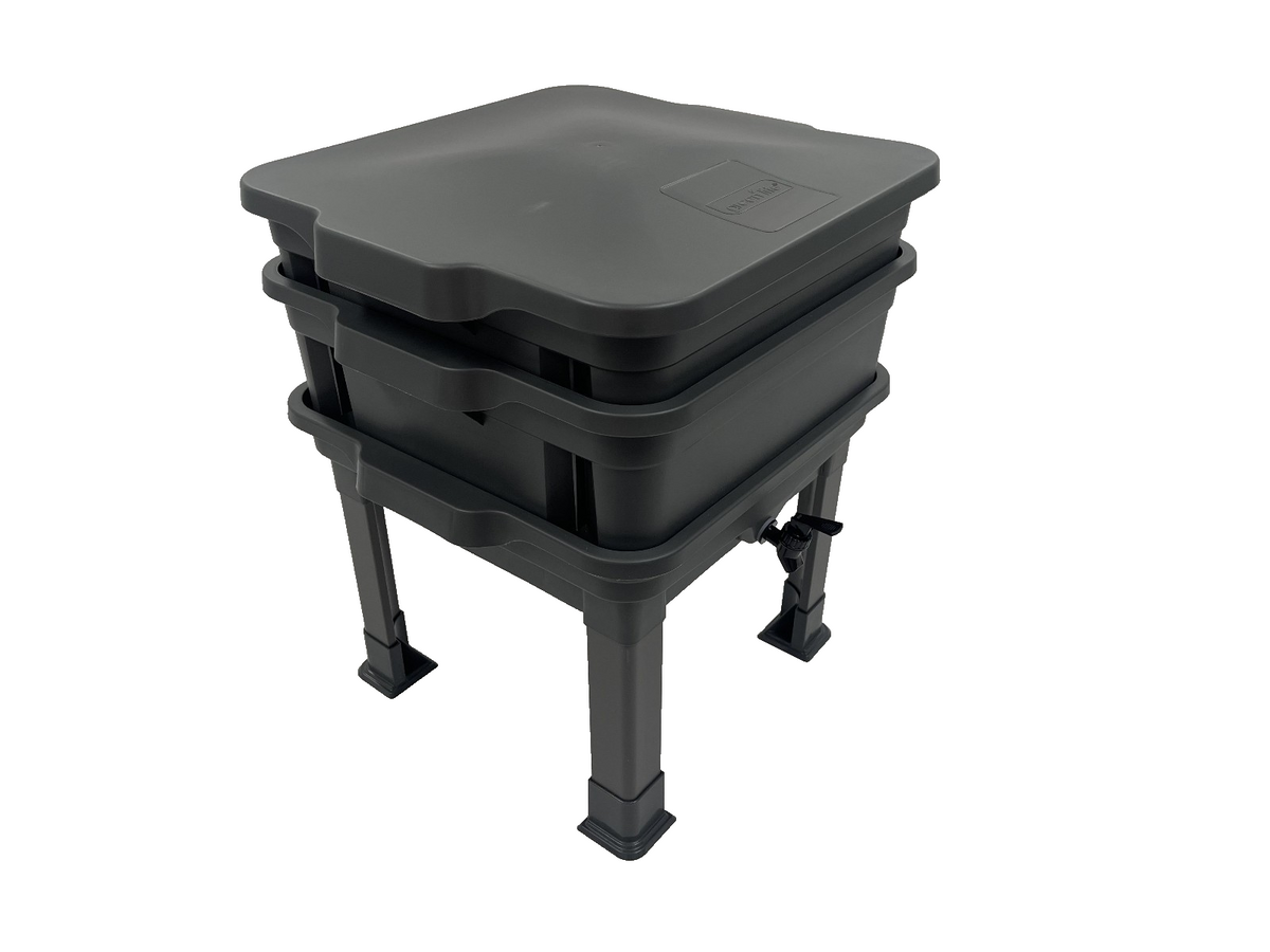Greenlife Raised 2 Tier Worm Farm Tower with Legs, Tap and Bucket