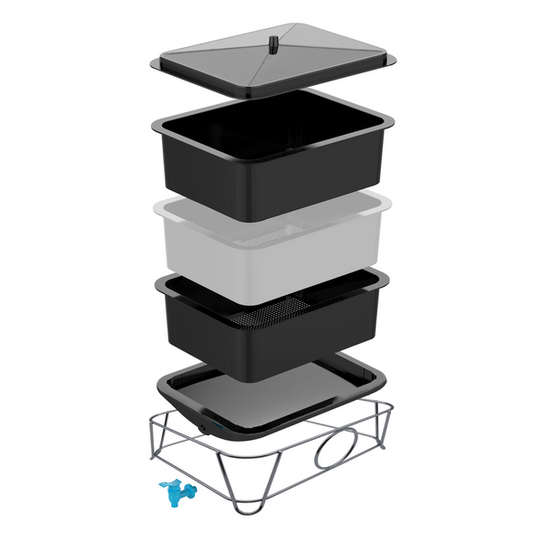 Maze Mini 3 Tier 15L Worm Farm - Black