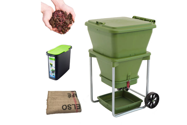 Maze Hungry Bin Worm Farm with 1000 Worms & Accessories