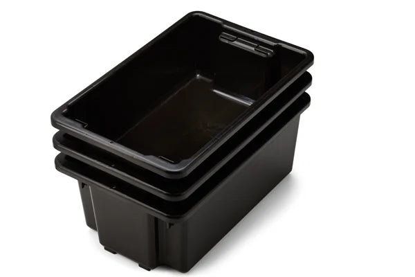Fischer Plastics Viro-Tub 32 Black Bin Crate and Container 32L