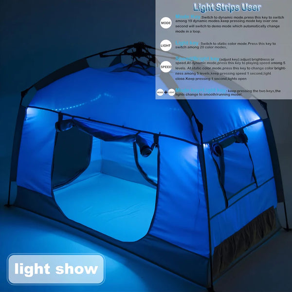 Maze Pop up Play and Sensory Tent with Light Strip - Blue