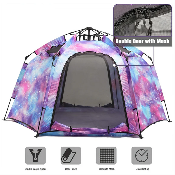 Maze Pop up Play and Sensory Tent with Light Strip - Hex Large