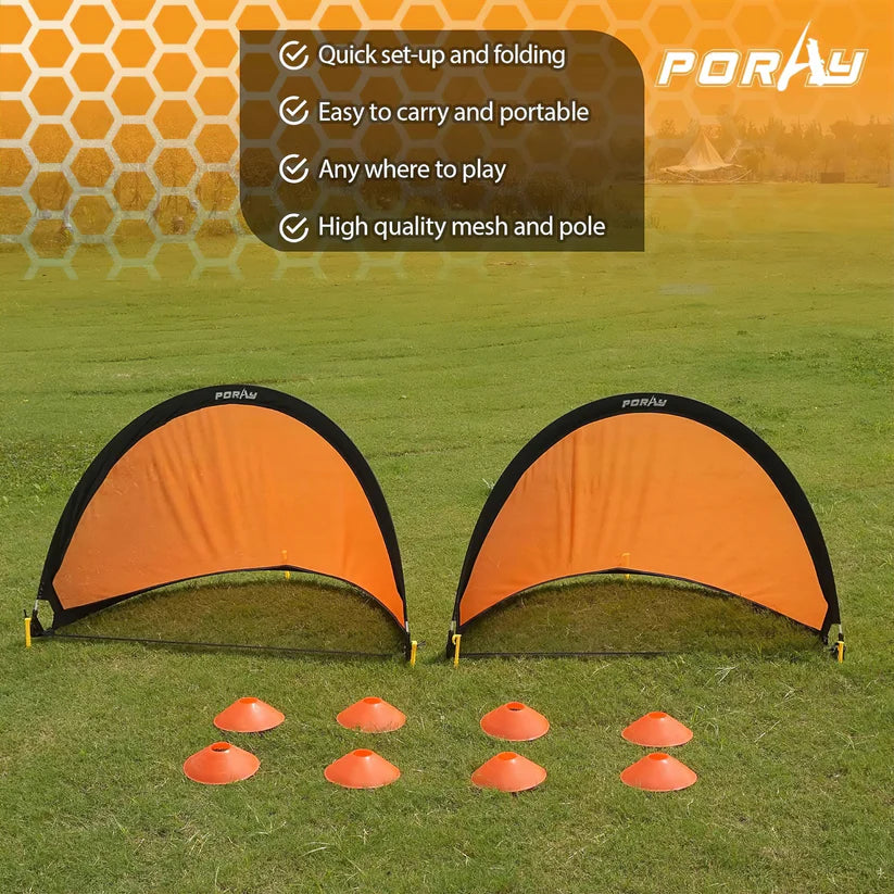 Maze Pop up Soccer Arch Goal Set with Cones and Carry Bag