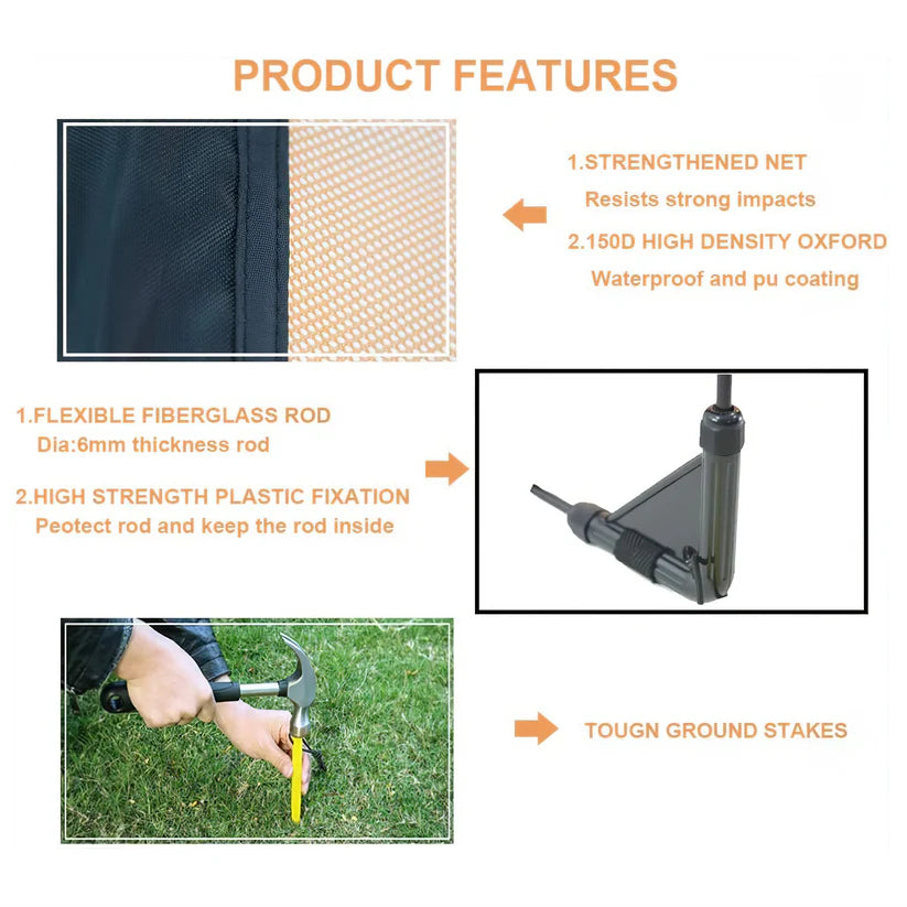 Maze Pop up Soccer Arch Goal Set with Cones and Carry Bag