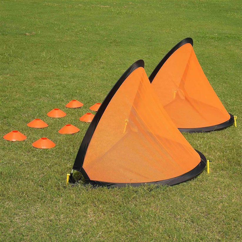 Maze Pop up Soccer Arch Goal Set with Cones and Carry Bag