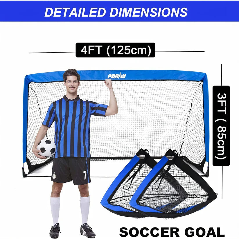 Maze Pop up Square Soccer Goal Set with Cones and Carry Bag