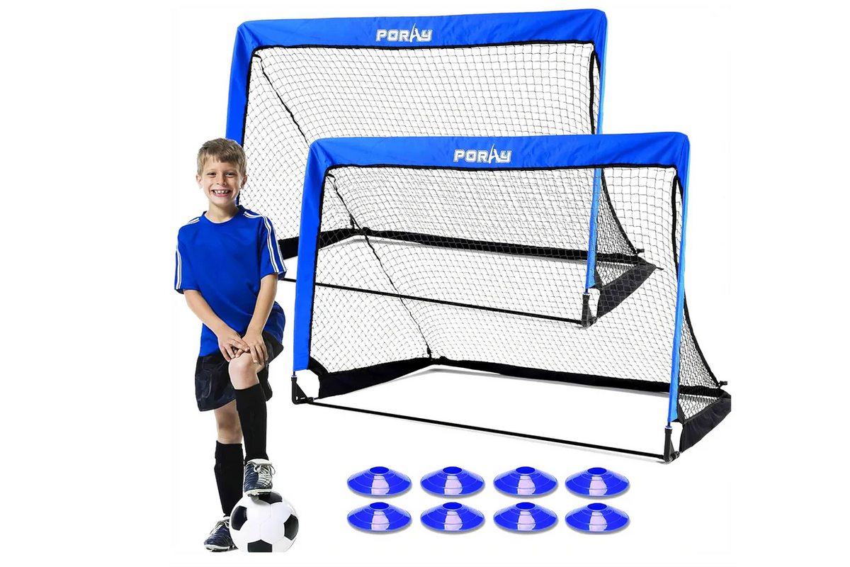 Maze Pop up Square Soccer Goal Set with Cones and Carry Bag
