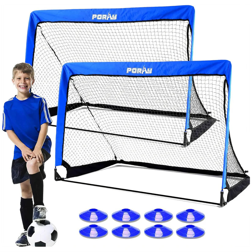 Maze Pop up Square Soccer Goal Set with Cones and Carry Bag